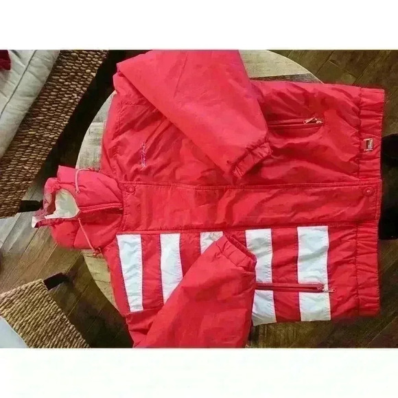 Vintage 90's Forte Women's Ski Jacket Size 10 Stunner Red - Picture 4 of 16